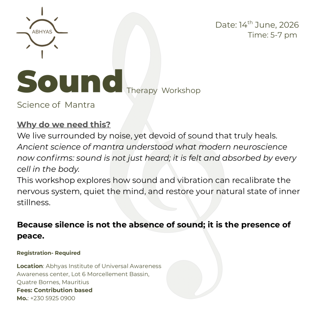 Sound Healing Therapy Workshop – Science of Mantra